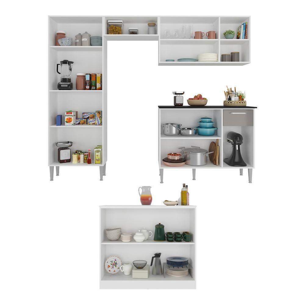 Cozinha Completa C/ Bancada Multimóveis Branca/lacca Fumê - 2