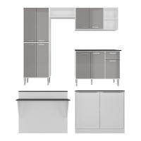 Cozinha Completa C/ Bancada Multimóveis Branca/lacca Fumê - 1
