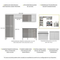 Cozinha Completa C/ Bancada Multimóveis Branca/lacca Fumê - 3