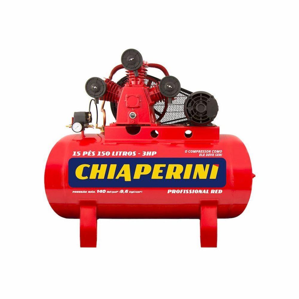 Compressor De Ar M.pressão Tri 3hp 220-380v 150l Chiaperini - 1