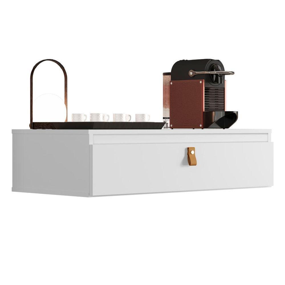 Penteadeira Suspensa Mesa Camarim Escrivaninha Multiuso 1 Gaveta - 4