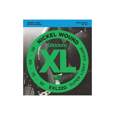 Encordoamento Para Baixo Elétrico 4 Cordas Exl220 Super