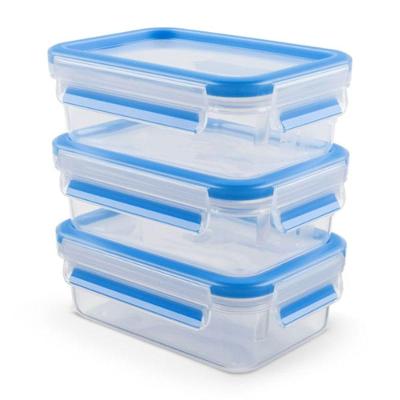 3 Potes Plásticos Clipclose 550ml Emsa