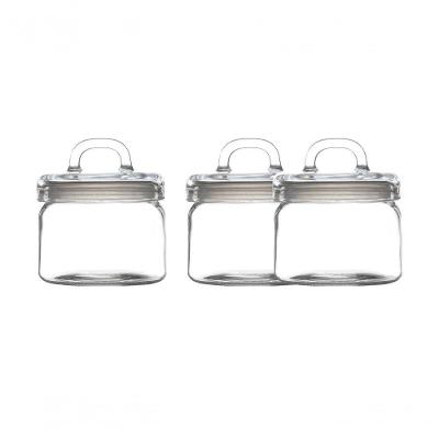 3 Potes Com Tampa Redondo Vidro 750ml Maxwell & Williams