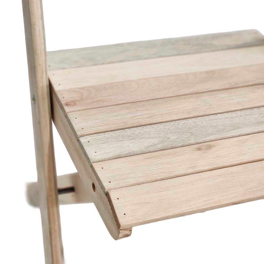 Kit 4 Cadeiras Dobráveis De Madeira Eucalipto Natural Natural - 4