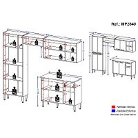 Cozinha Compacta Xangai Plus Multimóveis Preta/Grafite