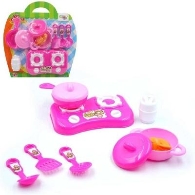 Kit Cozinha Fogao Panela Infantil Utensilios Talheres E Acessorios Rosa Meninas