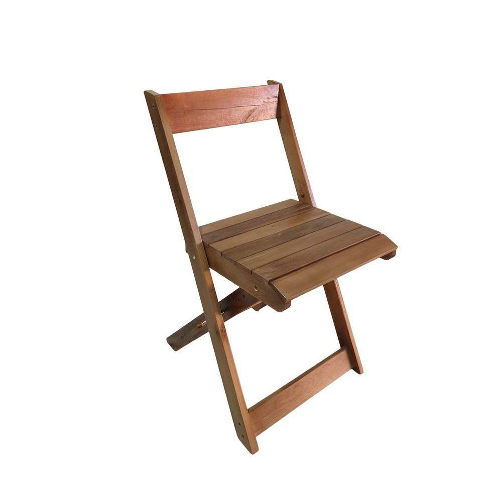 Kit 4 Cadeiras Dobráveis De Madeira Para Area Gourmet Ismalu Mel - 4