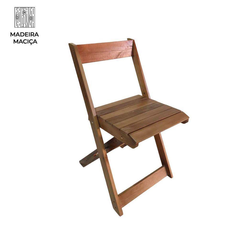 Kit 4 Cadeiras Dobráveis De Madeira Para Area Gourmet Ismalu Mel - 8