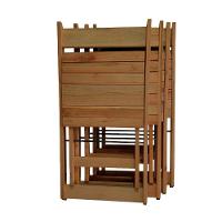 Kit 4 Cadeiras Dobráveis De Madeira Para Area Gourmet Ismalu Mel - 6