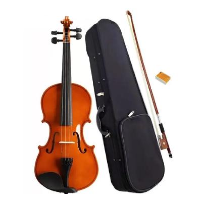 Kit Violino 4/4 Completo Acustico Maleta Luxo Arco Madeira Breu Cavalete Violinista Iniciante