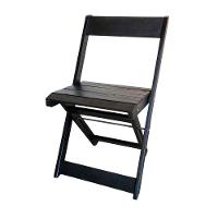 Kit 4 Cadeiras Dobráveis De Madeira Eucalipto Natural Preto - 1