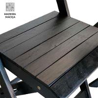 Kit 4 Cadeiras Dobráveis De Madeira Eucalipto Natural Preto - 8