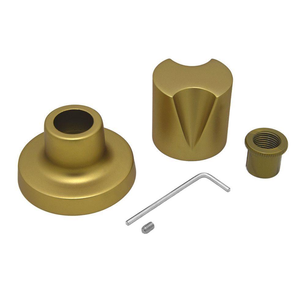 Acabamento Registro Banheiro Pressão Ou Gaveta Gold Dourado Fosco Padrão Deca Metal Luxo - 4