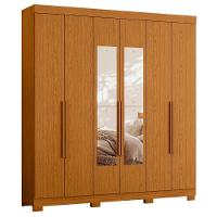 Guarda Roupa Casal 200cm Com Espelho Viny A02 Cinamomo - Mpozenato - 1