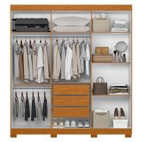 Guarda Roupa Casal 200cm Com Espelho Viny A02 Cinamomo - Mpozenato - 3