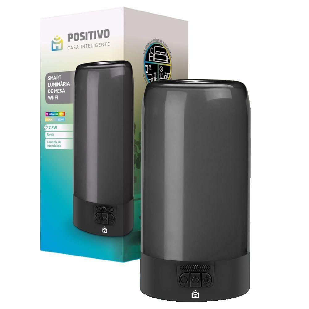 Smart Luminária De Mesa Wi-fi Positivo Casa Inteligente 7,5W RGB 16Milhões De Cores - Controle Por Voz - 1