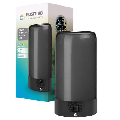 Smart Luminária De Mesa Wi-fi Positivo Casa Inteligente 7,5W RGB 16Milhões De Cores - Controle Por Voz
