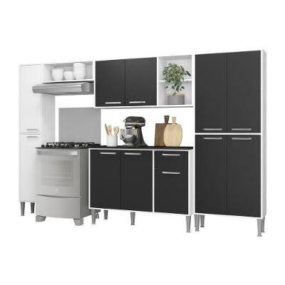 Cozinha Compacta com Armário e Balcão Xangai Classic 11 Portas 1 Gaveta MDF Branco