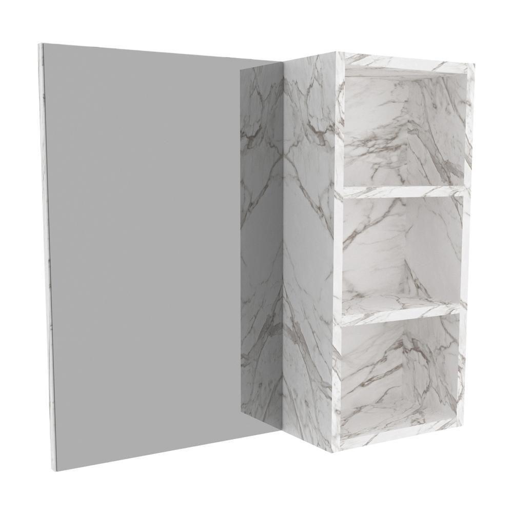 Espelheira Para Banheiro 60Cm Multimóveis Vcr10089 Mármore Branco Mármore Branco - 2