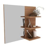 Espelheira Para Banheiro 60Cm Multimóveis Vcr10088 Amêndoa Amêndoa - 1
