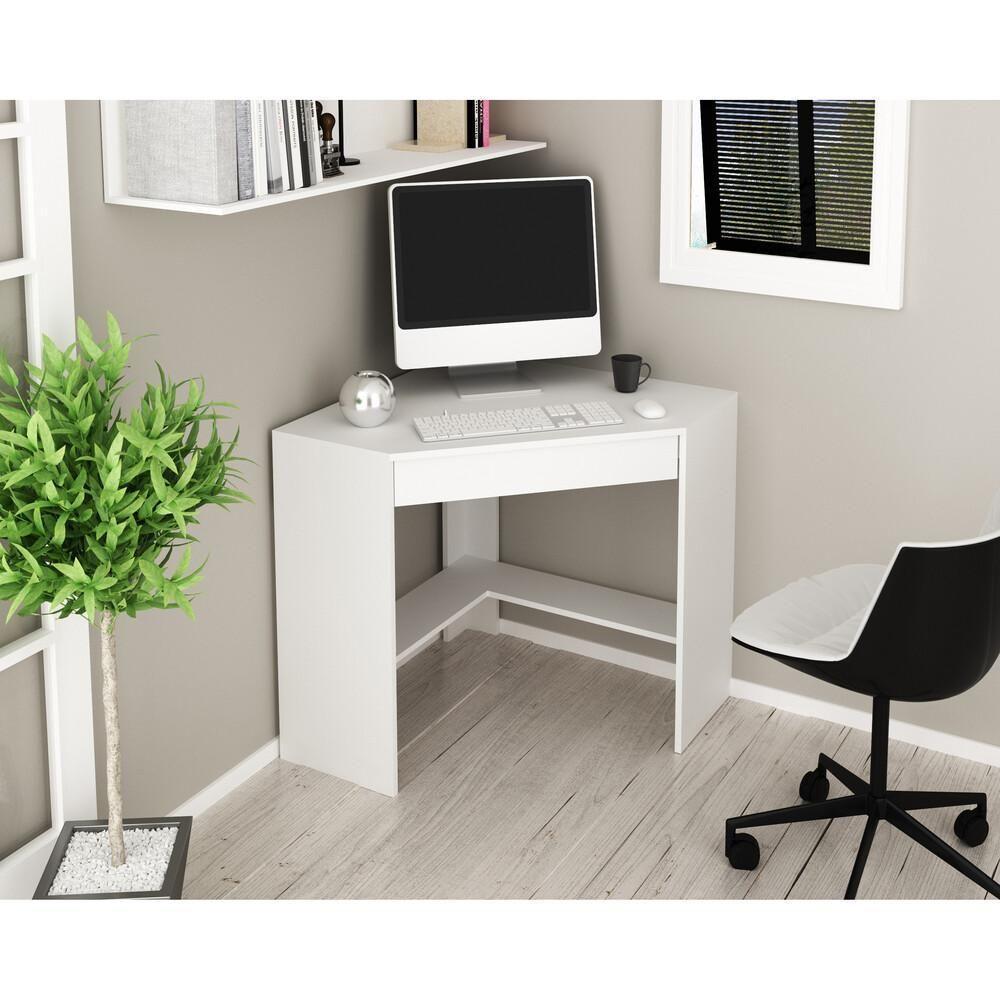 Escrivaninha/Mesa Escritório De Canto Cr25064 Branca - 1