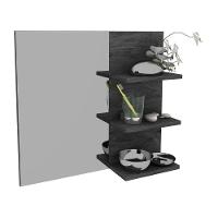 Espelheira Para Banheiro 60Cm Multimóveis Vcr10088 Mármore Lunar Mármore Lunar - 1