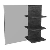 Espelheira Para Banheiro 60Cm Multimóveis Vcr10088 Mármore Lunar Mármore Lunar - 2