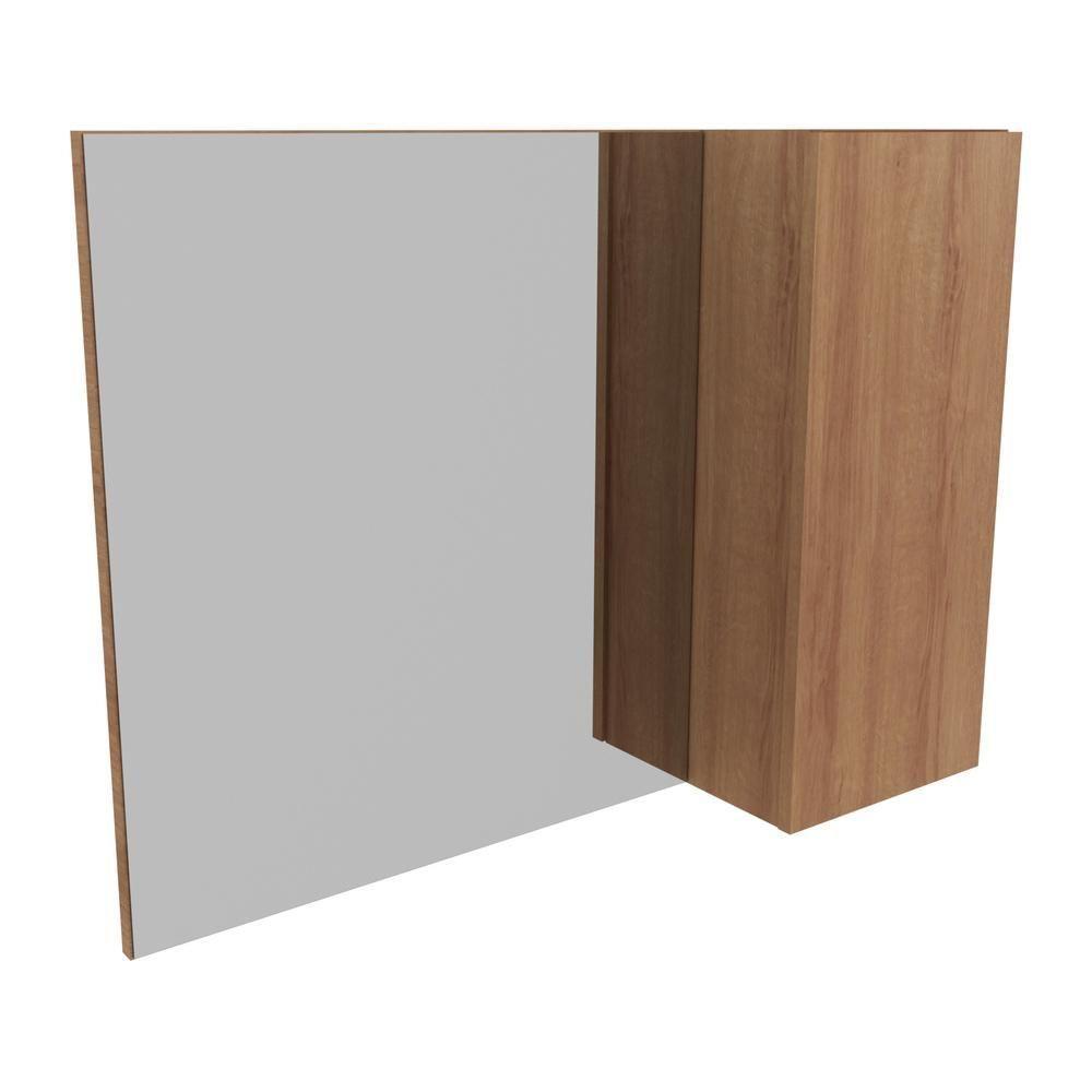 Espelheira Para Banheiro 1 Porta 80Cm Multimóveis Vcr10082 Amêndoa Amêndoa - 1