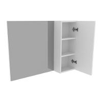 Espelheira Para Banheiro 1 Porta 80Cm Multimóveis Vcr10082 Branco Branco - 2