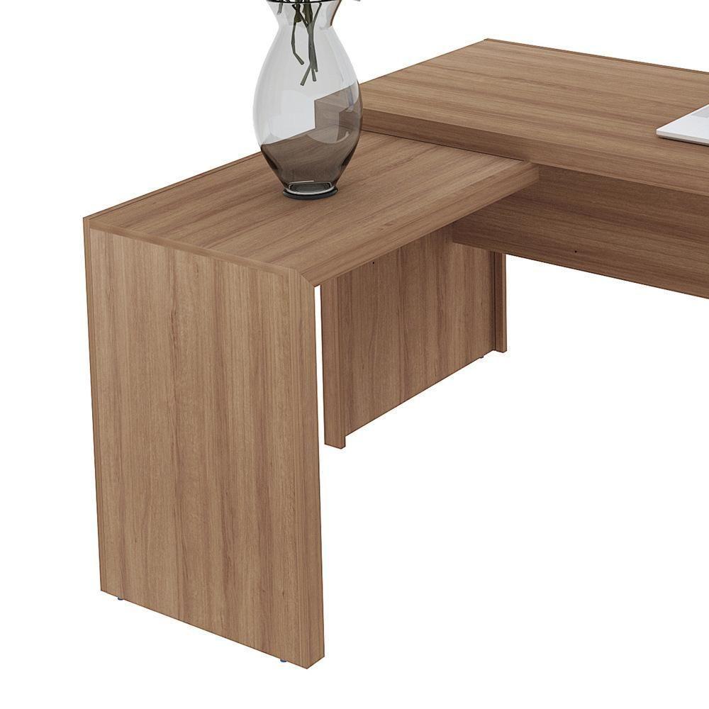 Escrivaninha/Mesa Escritório De Canto Cr25016 Amendoa - 4