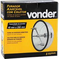 Furador Ajustável Para Drywall 40 A 200mm Com Coletor Vonder