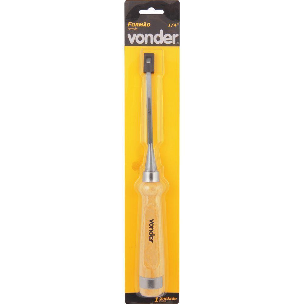Formão Chanfrado Com Cabo Em Madeira 1-4" - Vonder - 3