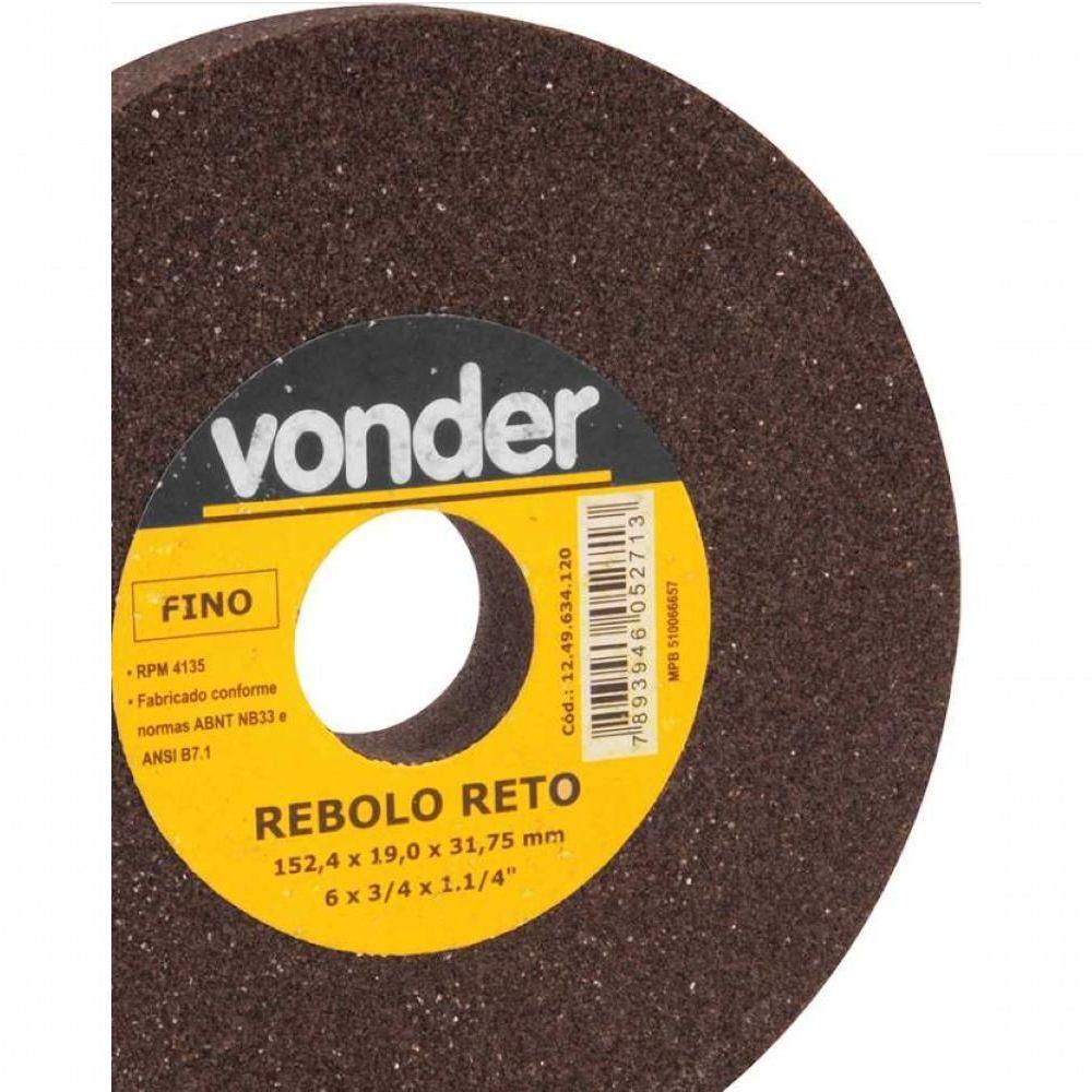 Rebolo Reto 152,4x19,0x31,8 100-120 Fino Marrom Uso Geral - - 2