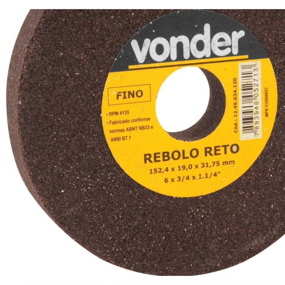 Rebolo Reto 152,4x19,0x31,8 100-120 Fino Marrom Uso Geral - - 3