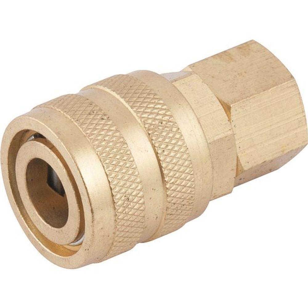 Engate Rápido Fêmea 1-4" Npt Latão Com Rolete - Vonder - 2