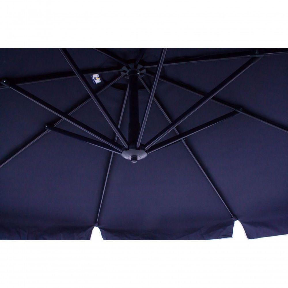 Ombrellone Suspenso Búzios 3 Metros Azul Sem Base Bel Lazer - 2