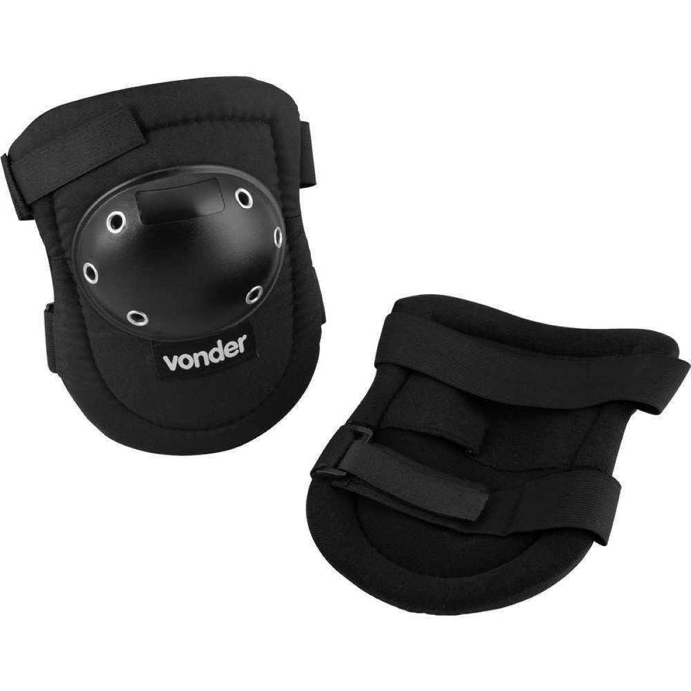 Joelheira De Proteção Com Velcro Preta Vonder - 3