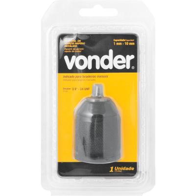 Mandril Aperto Rápido Metálico 10mm 3-8'' Rosca 3-8'' Vonder