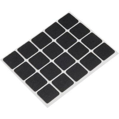 Feltro Autoadesivo Quadrado 22mm Com 20 Peças - Vonder