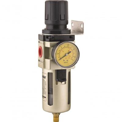 Filtro Regulador De Pressão 1-2 Npt Corpo Metálico Dreno Au