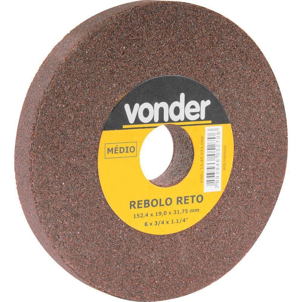 Rebolo Reto 6"x3-4" Médio - Vonder - 1