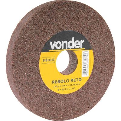 Rebolo Reto 6"x3-4" Médio - Vonder