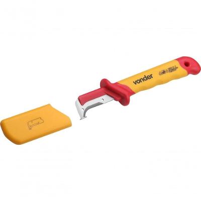 Faca Curva Para Desencapar Cabos 7'' Isolada Iec60900 Vonder