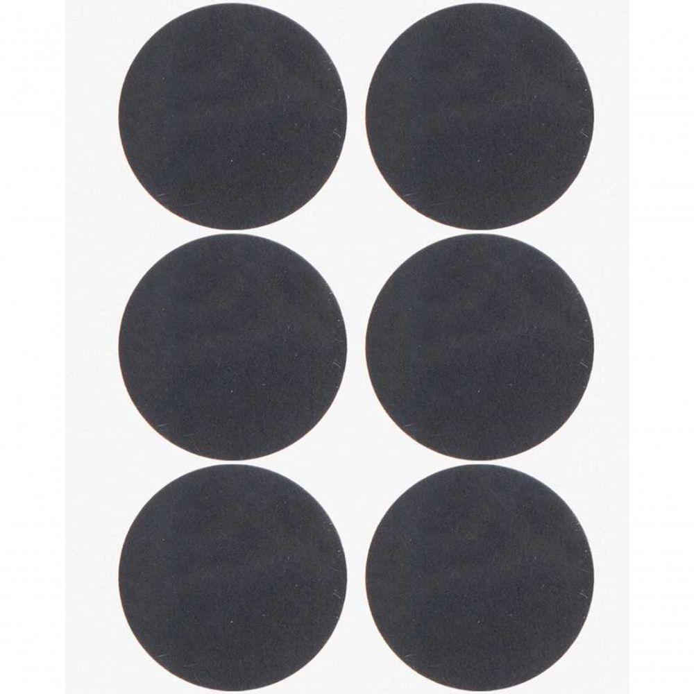 Feltro Adesivo Preto Redondo 38mm Com 6 Vonder - 1