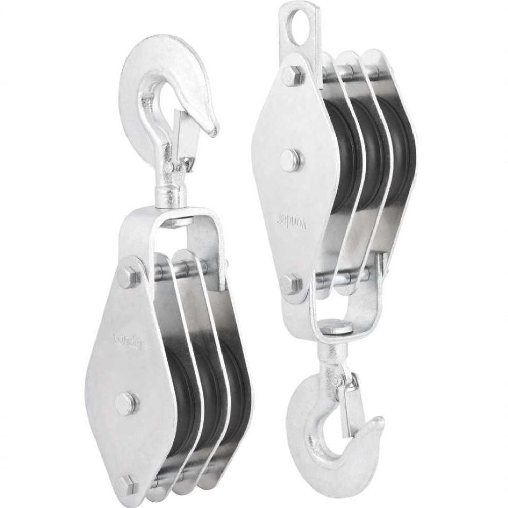 Moitão Cadernal 1200kg 3 Roldanas 80x16mm Com 2 Peças Vonder - 1