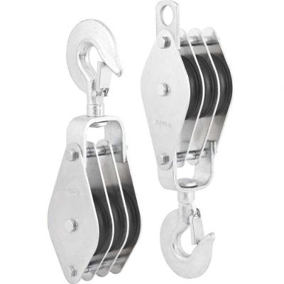 Moitão Cadernal 1200kg 3 Roldanas 80x16mm Com 2 Peças Vonder