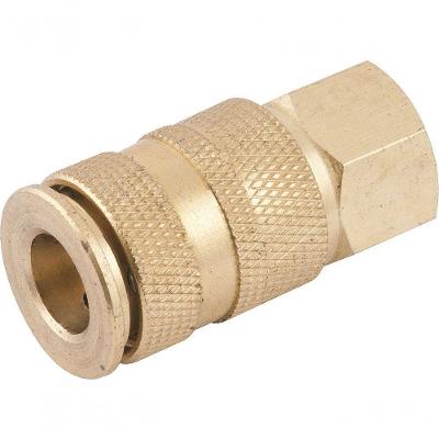 Engate Rápido Fêmea 1-4" Npt Latão Esfera Cartela - Vonder