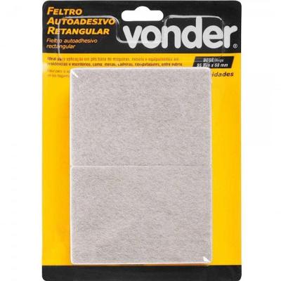 Feltro Adesivo Bege Ret 95x68mm Com 10 Vonder