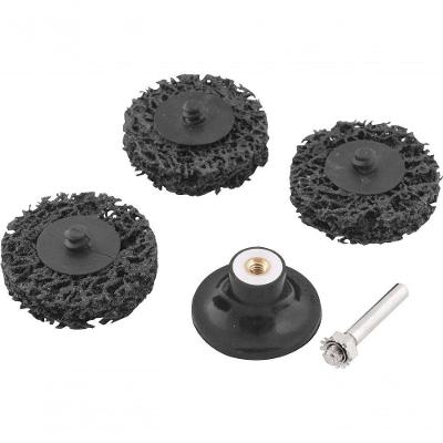 Jogo Esponja Abrasiva 50mm Haste 1-4 Preta Suporte 5 Vonder